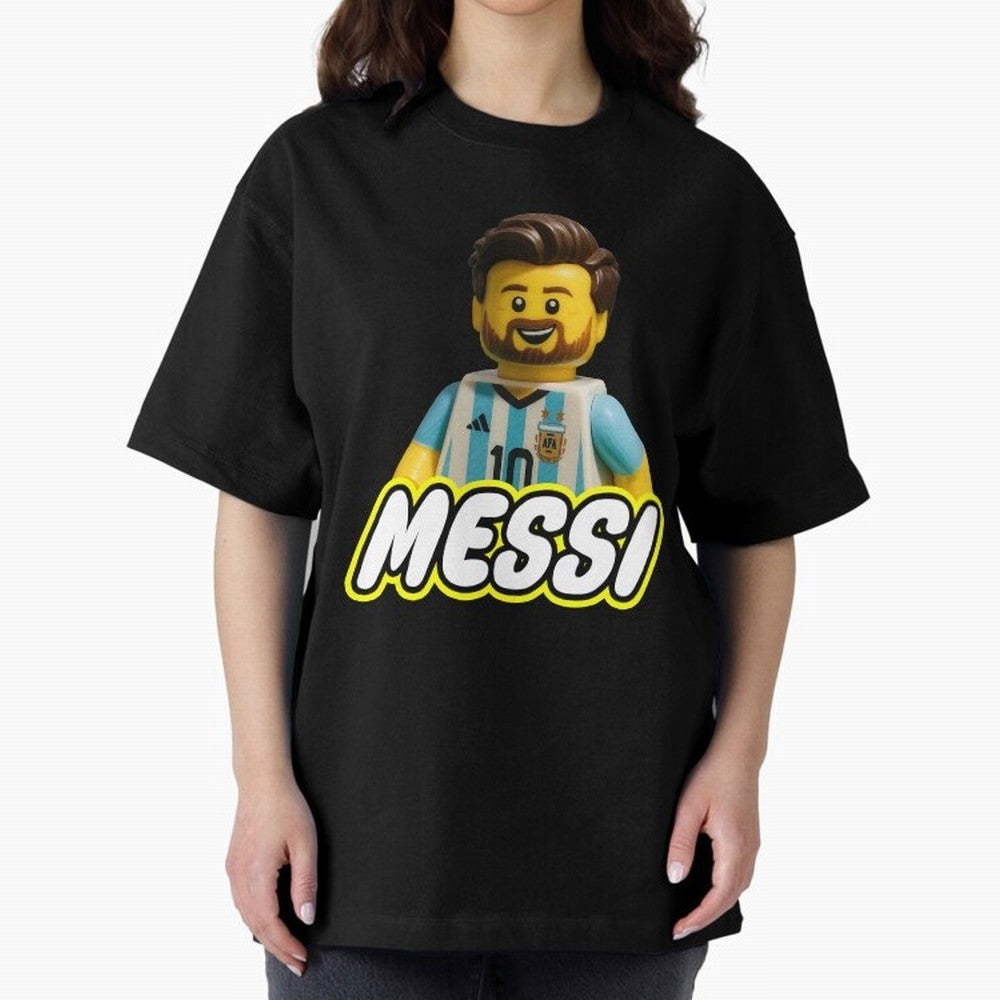 Block Leo Oversized T-Shirt Bring Trophy Dreams to Global Football Passion for FIFA World Cup 2026 Group Stage, Featuring Haaland and Mbappe, Argentina, France and Brazil, Worldwide Fan Energy, Dramatic Goals, Stadium Lights and Championship