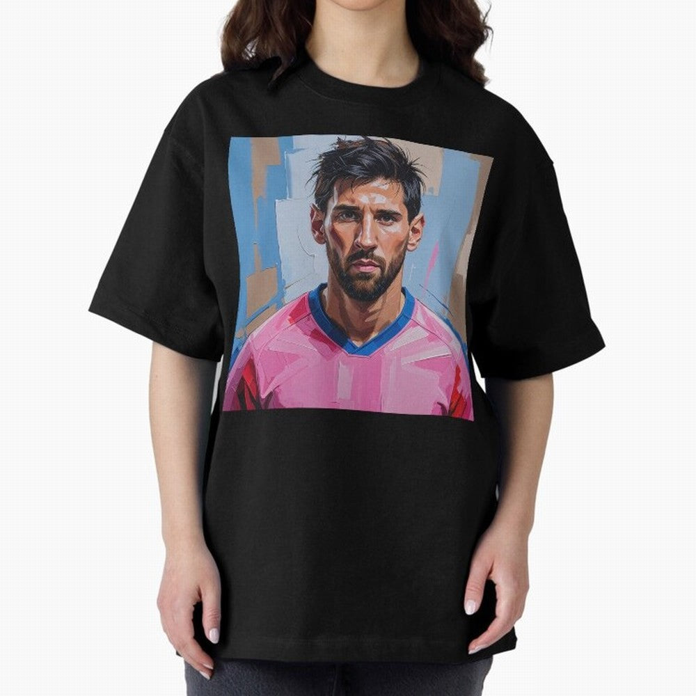 Vibrant Artistic Portrait of Lionel Messi (GOAT) - Digital painting (Version 2) Classic T-Shirt Show Up for the Glory of FIFA World Cup 2026 Group Stage for Fans of Neymar, Haaland and Cristiano Ronaldo and Brazil, Portugal and Argentina, Bringing