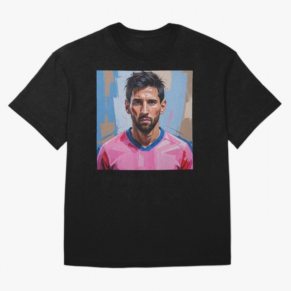 Vibrant Artistic Portrait of Lionel Messi (GOAT) - Digital painting (Version 2) Classic T-Shirt Show Up for the Glory of FIFA World Cup 2026 Group Stage for Fans of Neymar, Haaland and Cristiano Ronaldo and Brazil, Portugal and Argentina, Bringing