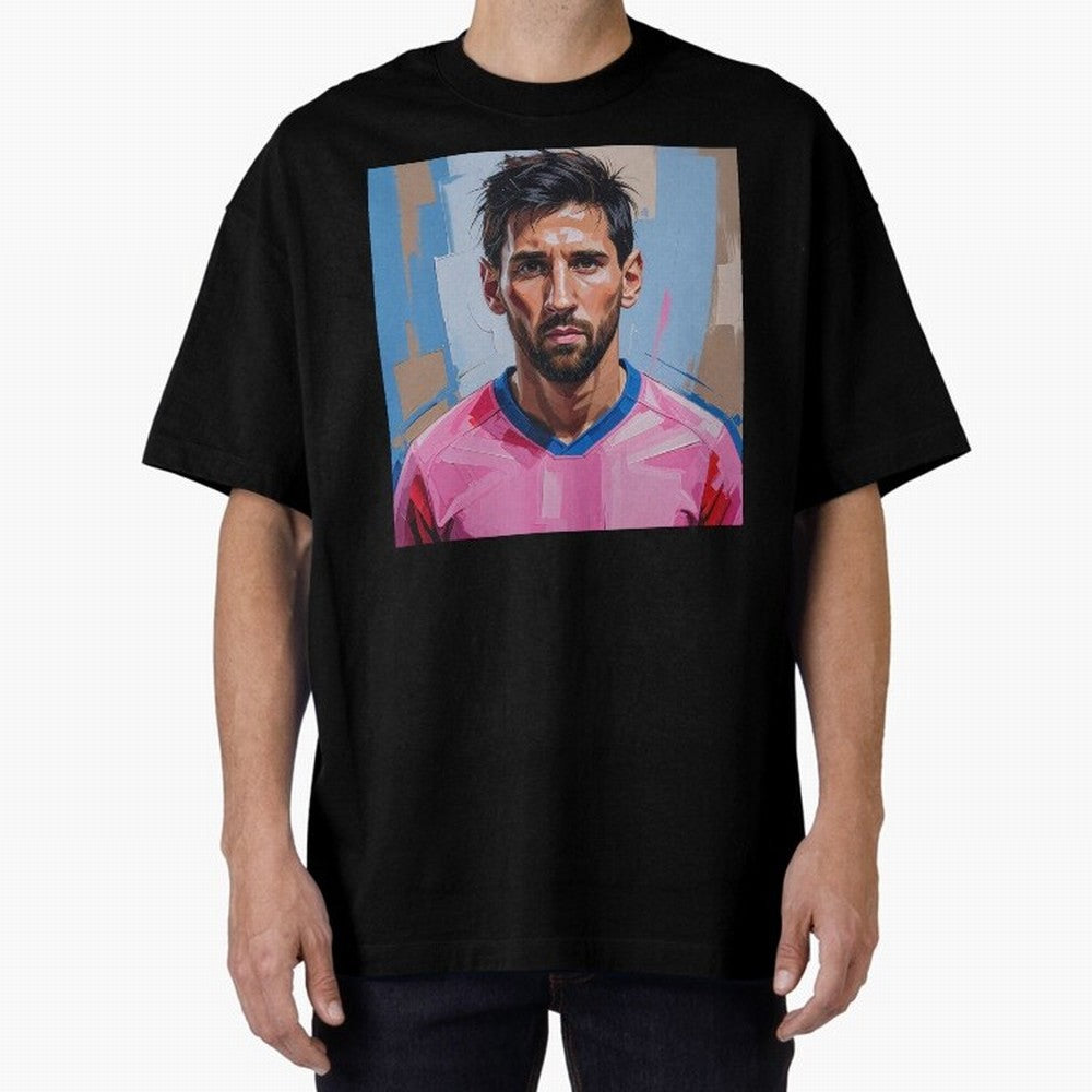 Vibrant Artistic Portrait of Lionel Messi (GOAT) - Digital painting (Version 2) Classic T-Shirt Show Up for the Glory of FIFA World Cup 2026 Group Stage for Fans of Neymar, Haaland and Cristiano Ronaldo and Brazil, Portugal and Argentina, Bringing