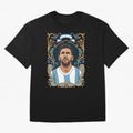 Lionel Messi Argentina Football Legend - Ornate Portrait Classic T-Shirt Honor the Football Icons of FIFA World Cup 2026 USA Canada Mexico for Fans of Neymar and England, Bringing Classic Soccer Heritage, Championship Pressure, Fan Loyalty and