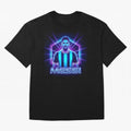 ?Argentina Football Legend Messi Cyberpunk Retro Futurist Design (Version 2) Classic T-Shirt Experience the FIFA World Cup 2026 Group Stage Journey through Haaland and Mbappe Highlights, Argentina, France and Brazil Pride, Worldwide Fan Energy,
