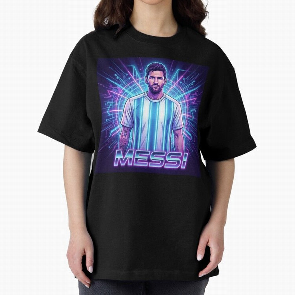 ?Argentina Football Legend Messi Cyberpunk Retro Futurist Design Classic T-Shirt Bring the FIFA World Cup 2026 Journey through Neymar Highlights, Argentina, France and Brazil Pride, Champion Mindset, Group Stage Buzz, Knockout Tension and