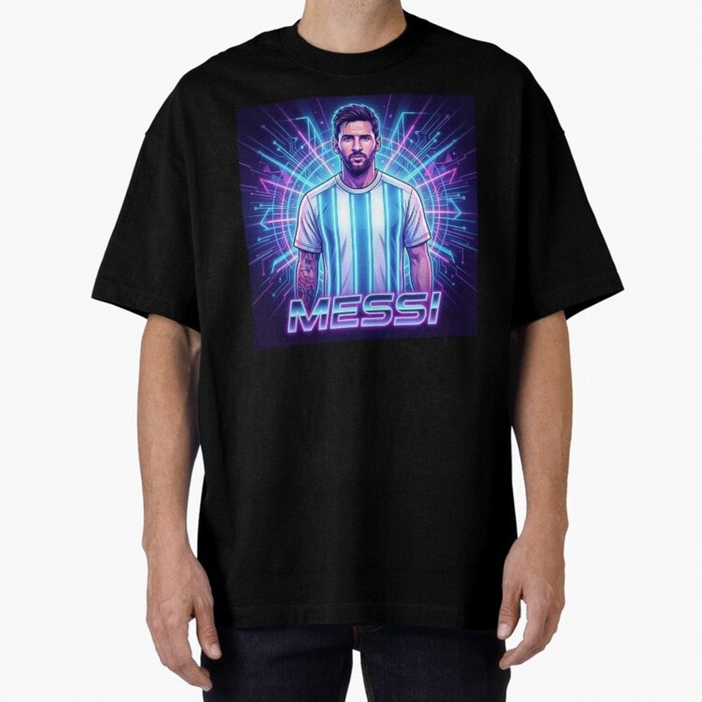 ?Argentina Football Legend Messi Cyberpunk Retro Futurist Design Classic T-Shirt Bring the FIFA World Cup 2026 Journey through Neymar Highlights, Argentina, France and Brazil Pride, Champion Mindset, Group Stage Buzz, Knockout Tension and