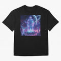 Lionel Messi (GOAT) Hologram in Futuristic Cyberpunk City (Version 3) Classic T-Shirt Back Your Heroes with FIFA World Cup 2026 Inspired by Messi and Cristiano Ronaldo, Netherlands Energy, Match Day Excitement, Supporter Culture, Golden Goals and