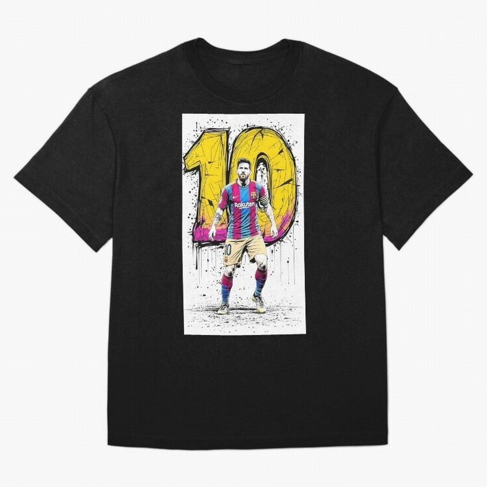 Lionel Messi Barcelona 10 Fan Art Oversized T-Shirt Make Game Day About Match Day Hype around FIFA World Cup 2026, Messi, Neymar and Mbappe, Portugal, Supporter Pride, Iconic Celebrations, Legendary Names and Global Match Day Energy; Built for