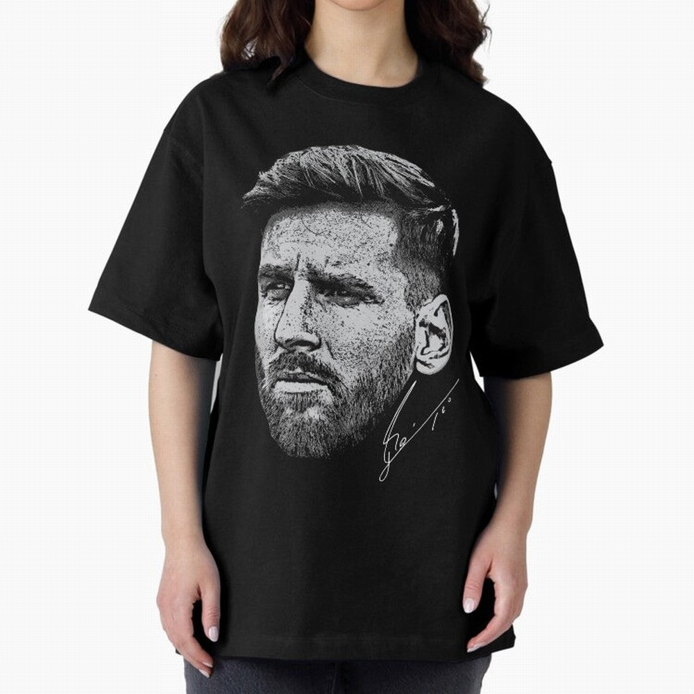 Lionel Messi Signed Boxy T-Shirt Support Global Football Passion for FIFA World Cup 2026, Driven by CR7, England and Germany, Supporter Pride, Iconic Celebrations, Legendary Names and Global Match Day Energy; Created for Match Day Parties, Soccer