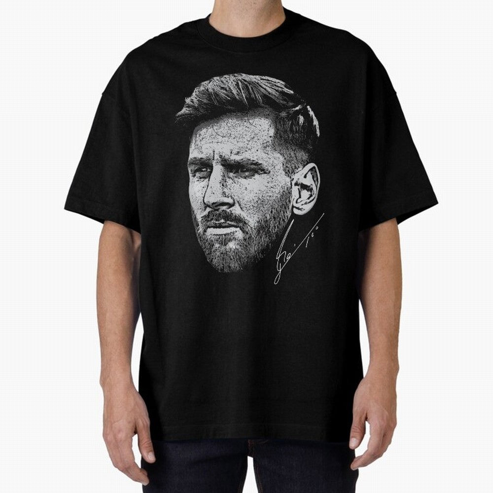 Lionel Messi Signed Boxy T-Shirt Support Global Football Passion for FIFA World Cup 2026, Driven by CR7, England and Germany, Supporter Pride, Iconic Celebrations, Legendary Names and Global Match Day Energy; Created for Match Day Parties, Soccer