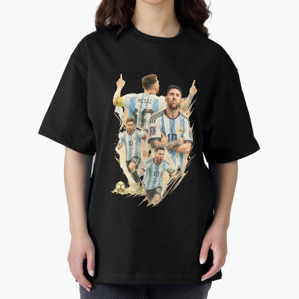 Lionel Messi watercolor illustration art Classic T-Shirt Join Supporters Worldwide for Match Day Hype around FIFA World Cup 2026 USA Canada Mexico, Haaland and Mbappe, France, Sports Nostalgia, International Competition, Famous Players and
