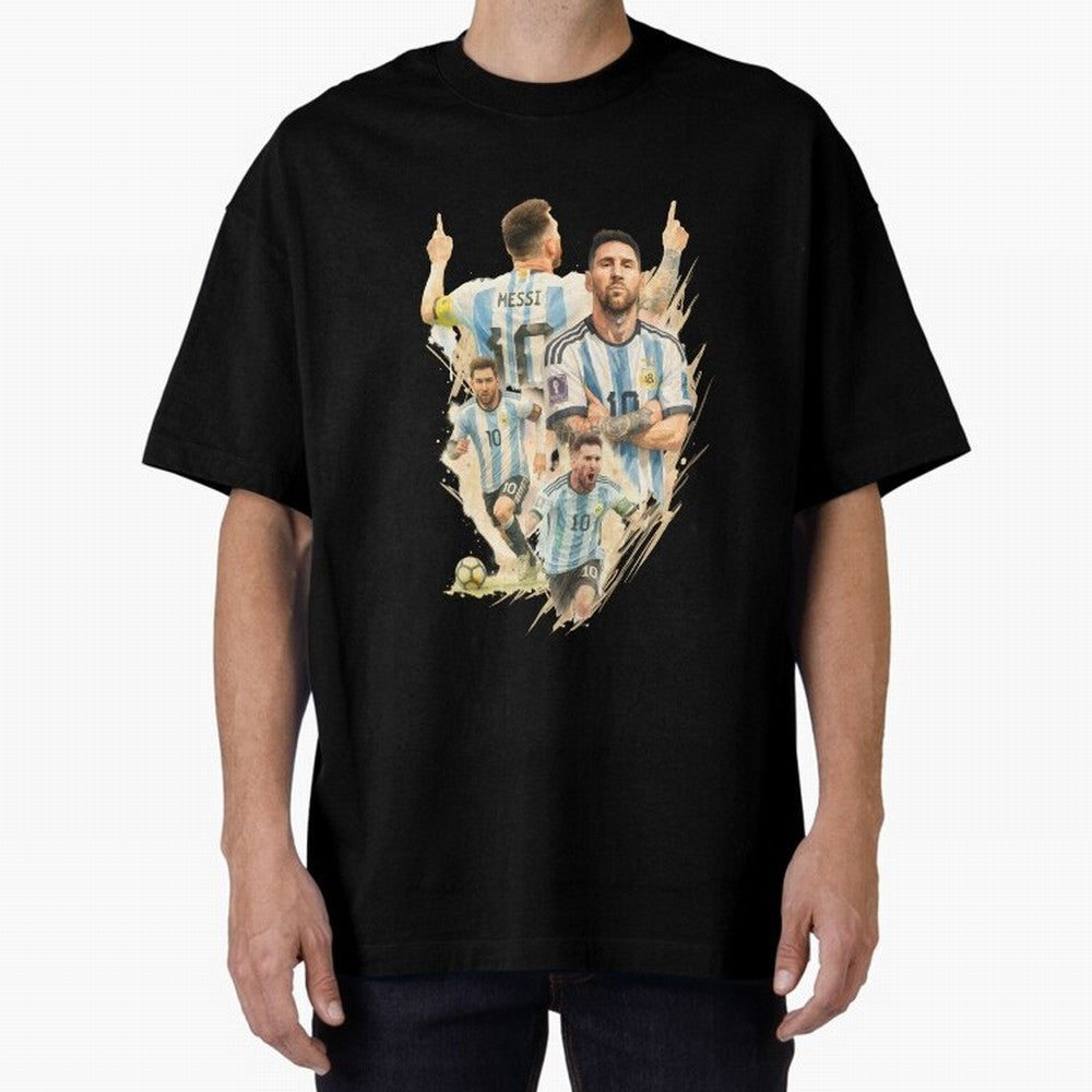 Lionel Messi watercolor illustration art Classic T-Shirt Join Supporters Worldwide for Match Day Hype around FIFA World Cup 2026 USA Canada Mexico, Haaland and Mbappe, France, Sports Nostalgia, International Competition, Famous Players and