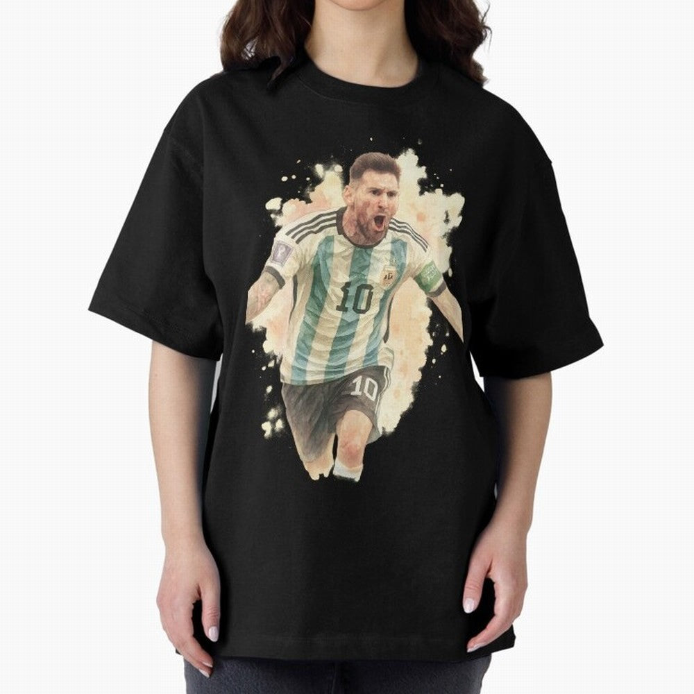 Goaaal Lionel Messi watercolor illustration Classic T-Shirt Spotlight FIFA World Cup 2026 Group Stage Highlighting Haaland and Mbappe, France Energy, Game Day Rituals, Football Legends, Country Pride and the Road to the Final; Great for Supporters