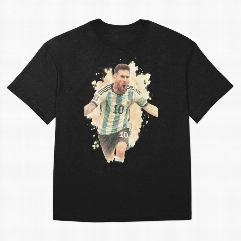 Goaaal Lionel Messi watercolor illustration Classic T-Shirt Spotlight FIFA World Cup 2026 Group Stage Highlighting Haaland and Mbappe, France Energy, Game Day Rituals, Football Legends, Country Pride and the Road to the Final; Great for Supporters