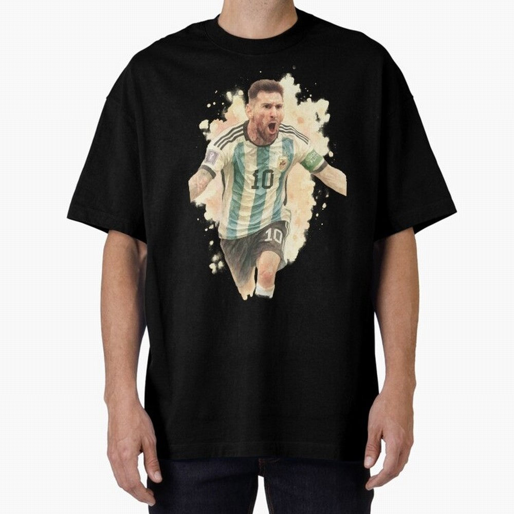 Goaaal Lionel Messi watercolor illustration Classic T-Shirt Spotlight FIFA World Cup 2026 Group Stage Highlighting Haaland and Mbappe, France Energy, Game Day Rituals, Football Legends, Country Pride and the Road to the Final; Great for Supporters
