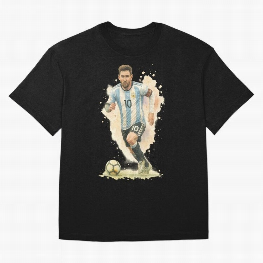 skills Lionel Messi watercolor illustration Classic T-Shirt Stand with FIFA World Cup 2026 Spirit, Driven by Germany, Messi, Retro Football Energy, Iconic Rivalries, Trophy Chase Drama and Stadium Atmosphere; Ideal for Fans Who Follow Messi,