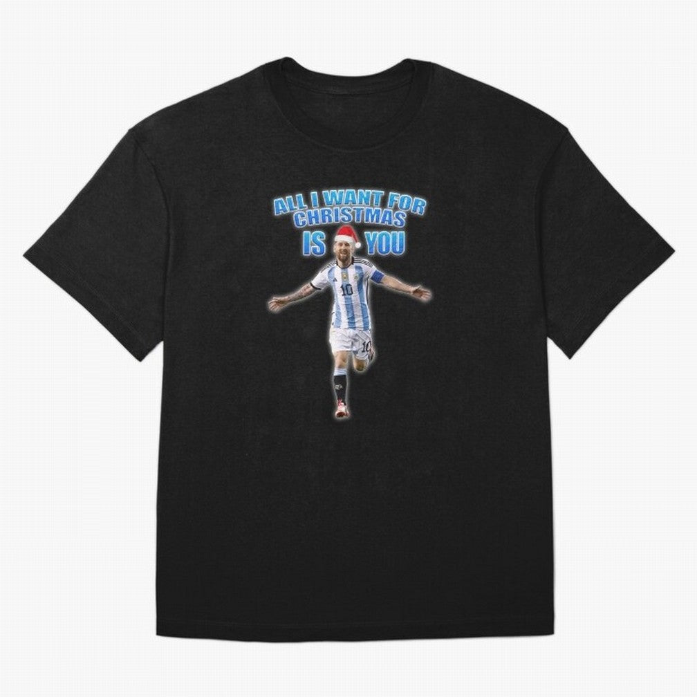 Lionel Messi Christmas Santa Claus Football Gift Oversized T-Shirt Stand Proud for FIFA World Cup 2026 Capturing Neymar, Netherlands Energy, Retro Football Energy, Iconic Rivalries, Trophy Chase Drama and Stadium Atmosphere; Built for Supporters
