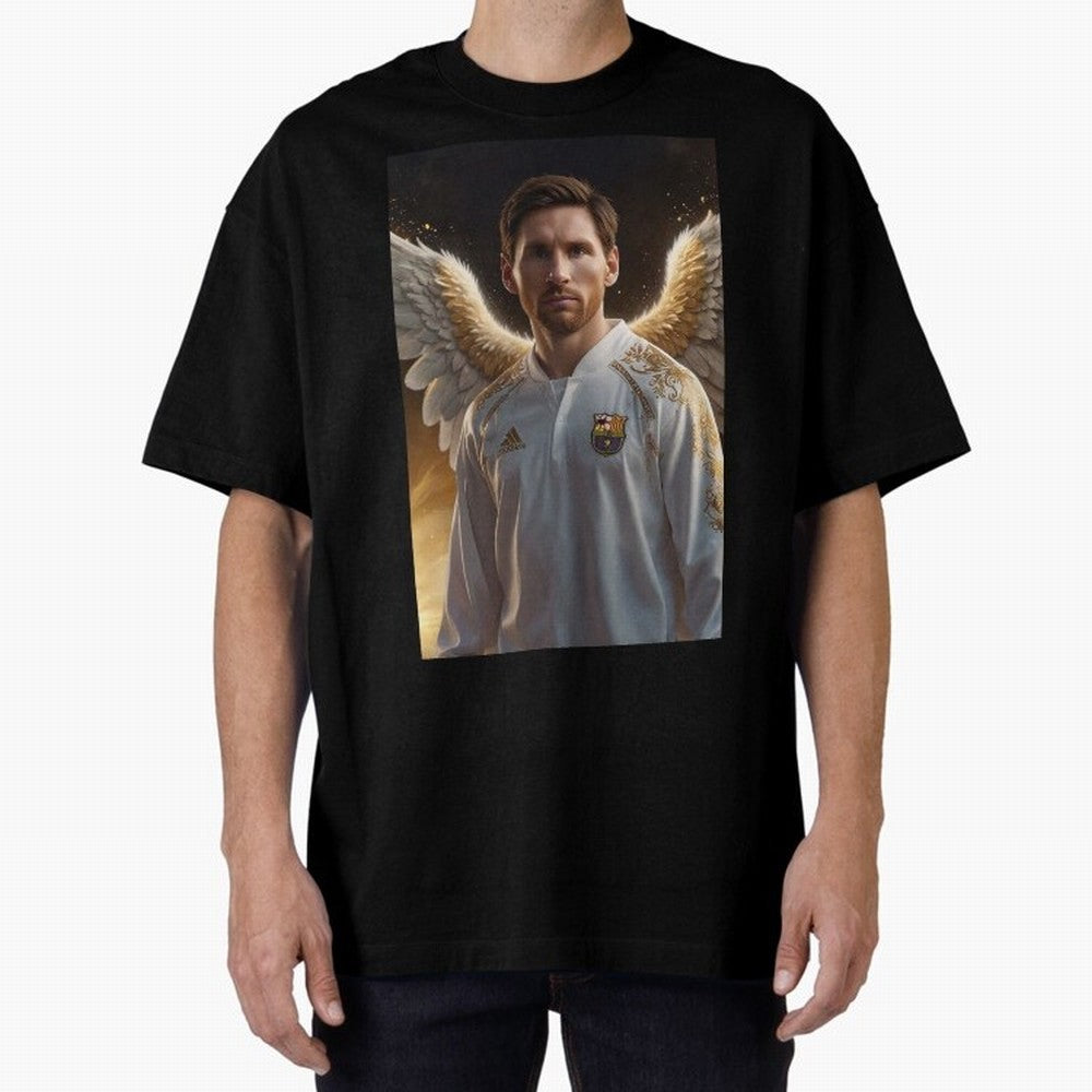 Lionel Messi An Ange Oversized T-Shirt Bring Global Football Passion for FIFA World Cup 2026, Featuring CR7, Brazil, Goal Celebration Energy, Supporter Heritage, Football Icons and Worldwide Tournament Joy; Made for Die Hard Supporters, Soccer