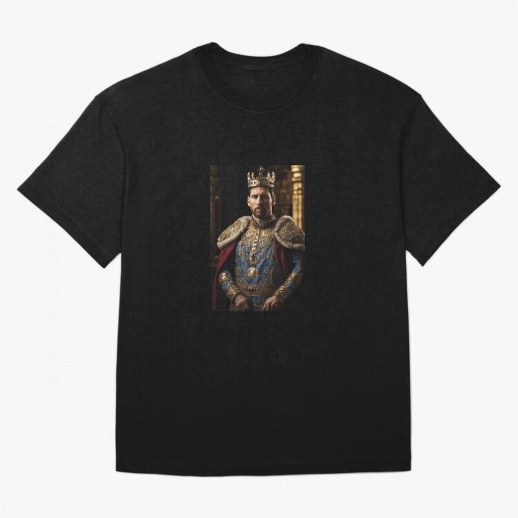Lionel Messi, the king Oversized T-Shirt Show Support during Match Day Hype around FIFA World Cup 2026 USA Canada Mexico, Cristiano Ronaldo, Haaland and CR7, Brazil, Portugal and Argentina, Championship Spirit, Famous Goals, Roaring Crowds and