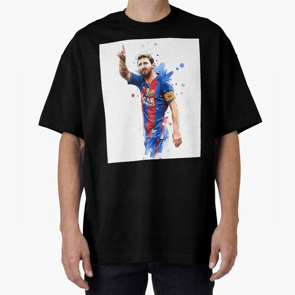 Lionel Messi Barcelona football legend Oversized T-Shirt Build the FIFA World Cup 2026 Group Stage Journey through Haaland and Mbappe Highlights, England and Germany Pride, Football Passion, Legendary Performances, Festival Vibes and Supporter