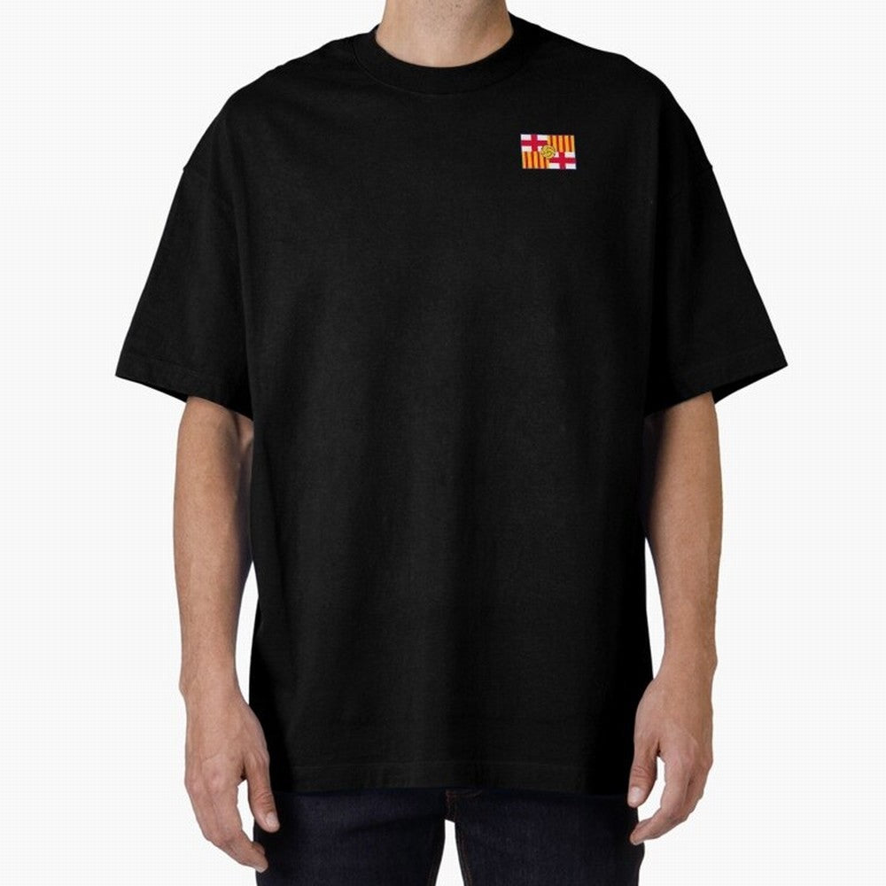 Vintage Catalan Football Heritage Flag Oversized T-Shirt Feel International Energy from FIFA World Cup 2026 for Fans of CR7 and Spain, Bringing Game Day Rituals, Football Legends, Country Pride and the Road to the Final; Made for Die Hard
