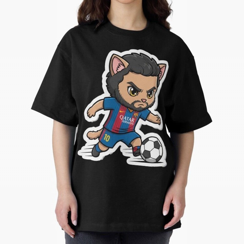 Fcb - Fc Barcelona | Cute Cat Messi with Jersey Barcelona Classic T-Shirt Follow Every Goal of Match Day Hype around FIFA World Cup 2026, CR7 and Messi, Argentina, Supporter Pride, Iconic Celebrations, Legendary Names and Global Match Day Energy;