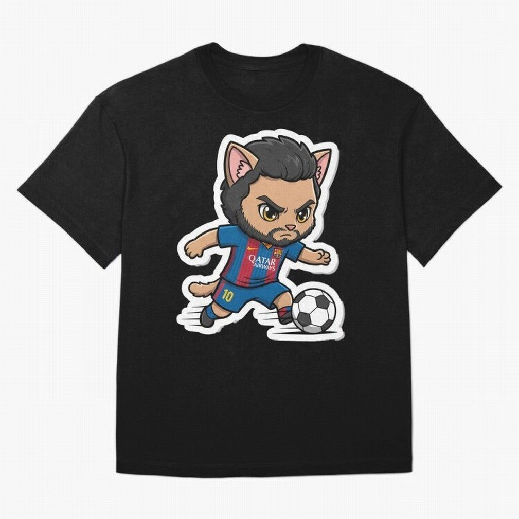 Fcb - Fc Barcelona | Cute Cat Messi with Jersey Barcelona Classic T-Shirt Follow Every Goal of Match Day Hype around FIFA World Cup 2026, CR7 and Messi, Argentina, Supporter Pride, Iconic Celebrations, Legendary Names and Global Match Day Energy;