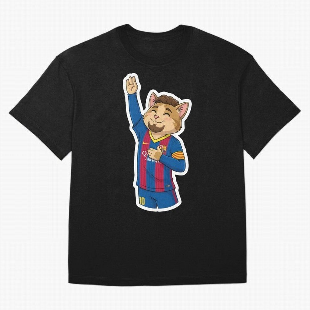 Fcb - Fc Barcelona | Cute Cat Messi with Jersey Barcelona Oversized T-Shirt Bring Bold Fan Energy to the FIFA World Cup 2026 Journey through Mbappe Highlights, England and Germany Pride, Game Day Rituals, Football Legends, Country Pride and the