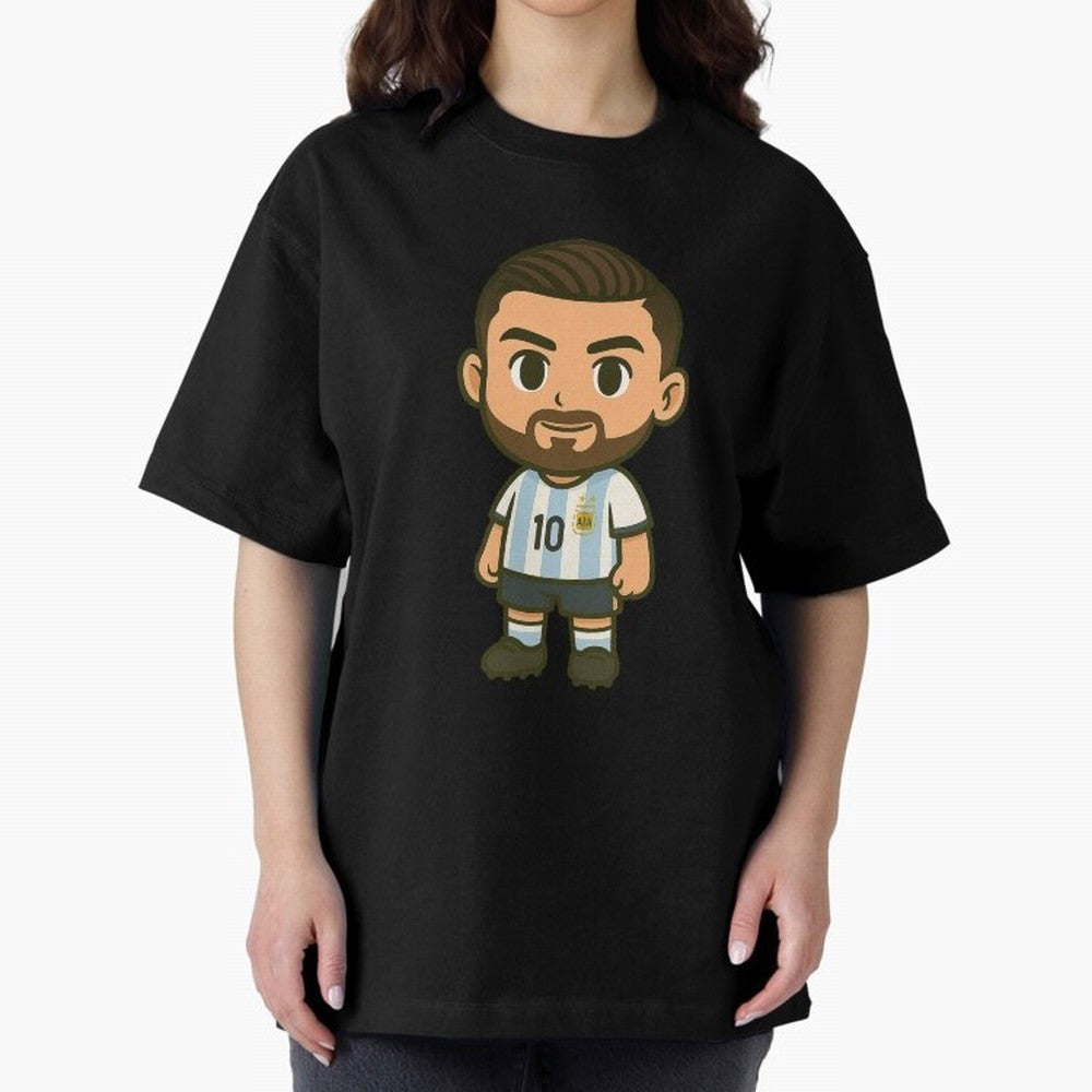 Lionel Messi Cartoon Art Argentina Classic T-Shirt Discover the FIFA World Cup 2026 Group Stage Journey through Messi Highlights, Argentina, France and Brazil Pride, Sports Nostalgia, International Competition, Famous Players and Unforgettable