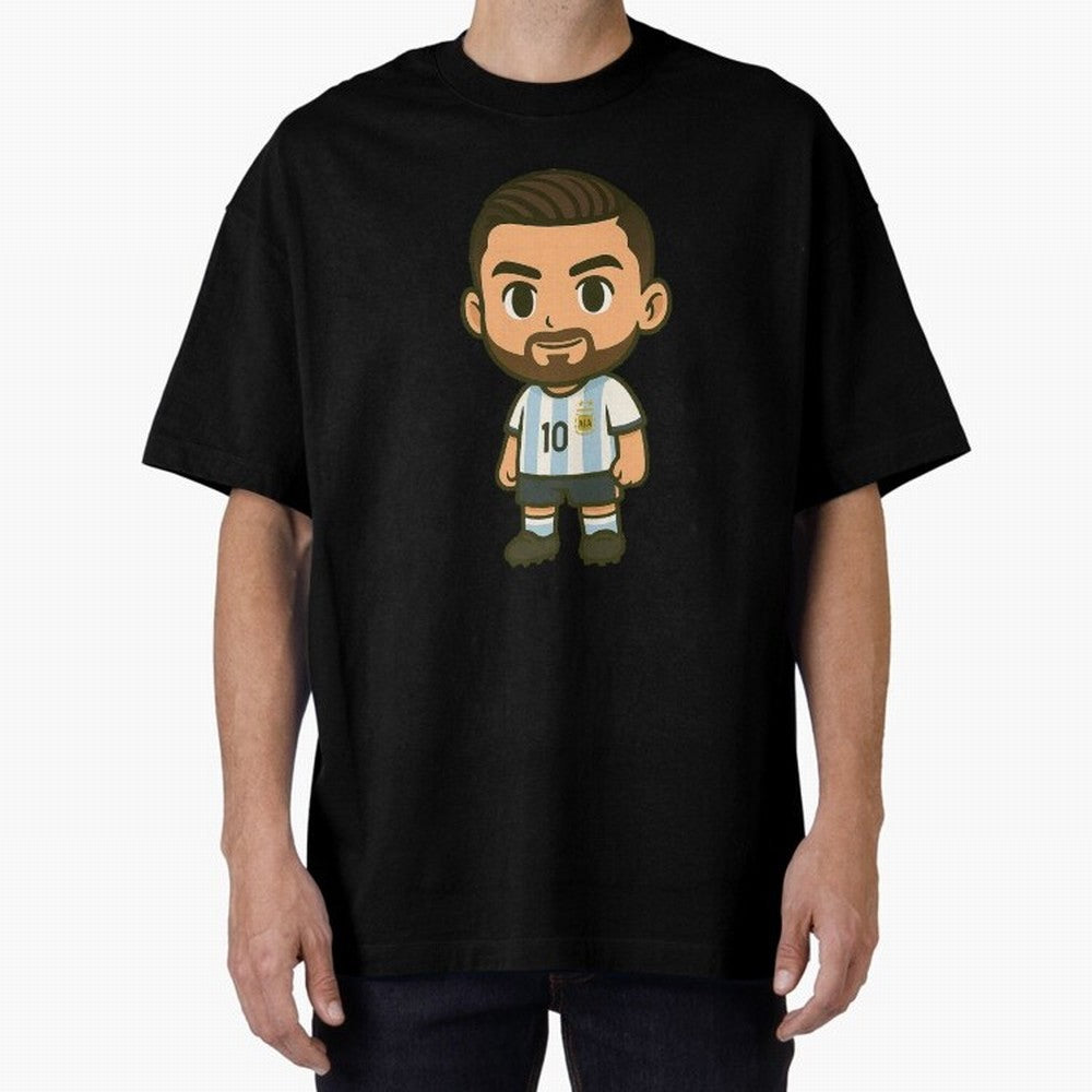 Lionel Messi Cartoon Art Argentina Classic T-Shirt Discover the FIFA World Cup 2026 Group Stage Journey through Messi Highlights, Argentina, France and Brazil Pride, Sports Nostalgia, International Competition, Famous Players and Unforgettable