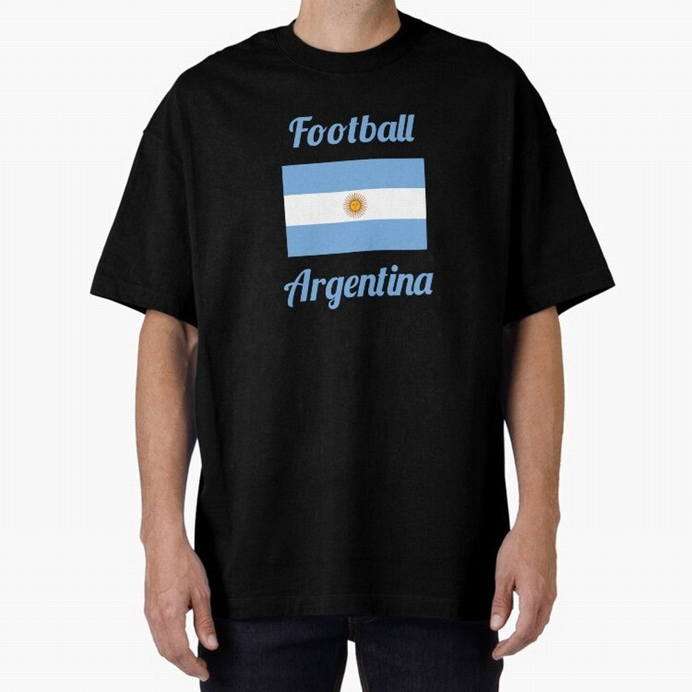 Argentina Football Flag ¨C Albiceleste Soccer Supporter Classic T-Shirt Make Your Look Match Global Football Passion for FIFA World Cup 2026 USA Canada Mexico, Capturing Neymar, Haaland and Cristiano Ronaldo, Argentina, France and Brazil, Stadium