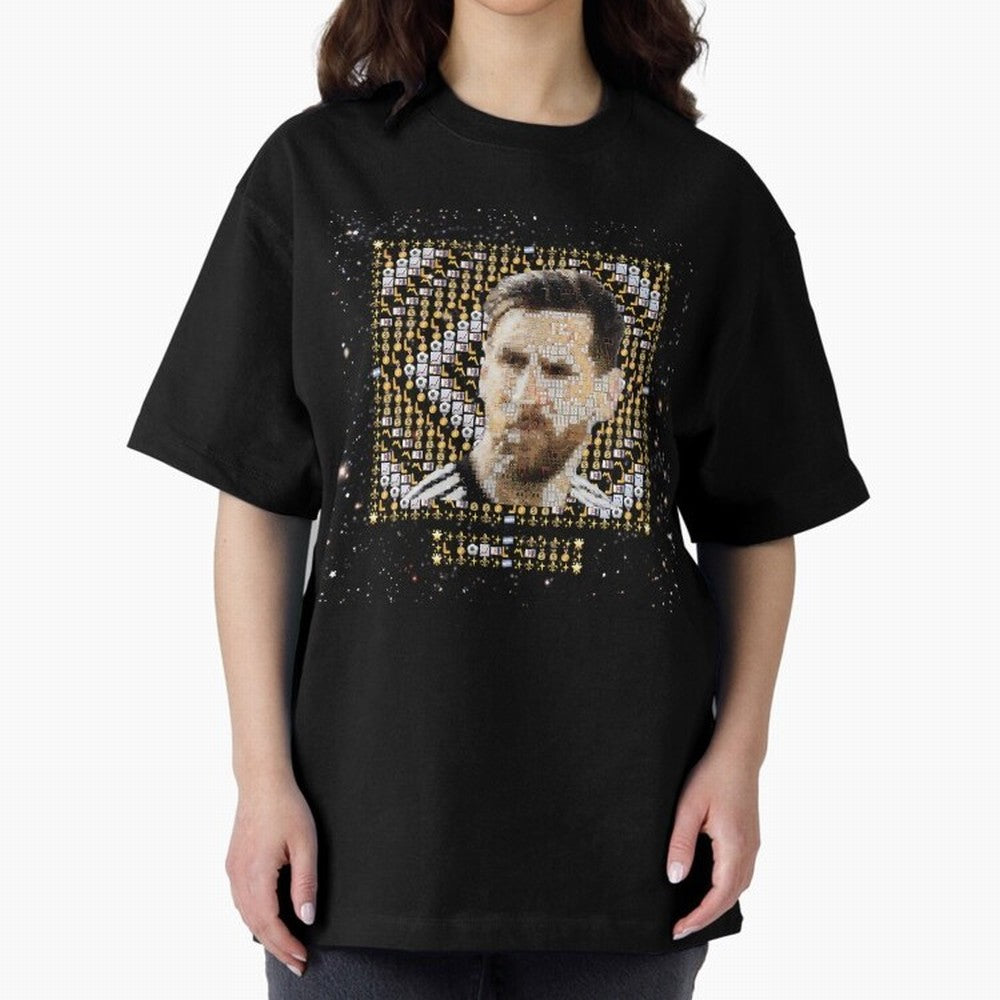 Goat Emojified Messi-Inspired Visual Tribute Essential T-Shirt Show Support during FIFA World Cup 2026 Spirit, Centered on France, Haaland and Mbappe, Stadium Memories, Football Loyalty, International Chants and Championship Tradition; Ideal for