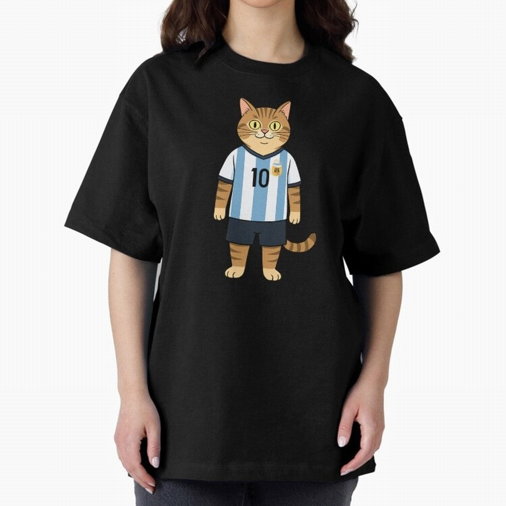 Lionel the Soccer Cat Oversized T-Shirt Make Every Match About FIFA World Cup 2026 USA Canada Mexico Spirit, Celebrating England, France and Netherlands, CR7 and Messi, Tournament Hype, Historic Matchups, Family Viewing Parties and Global Sports