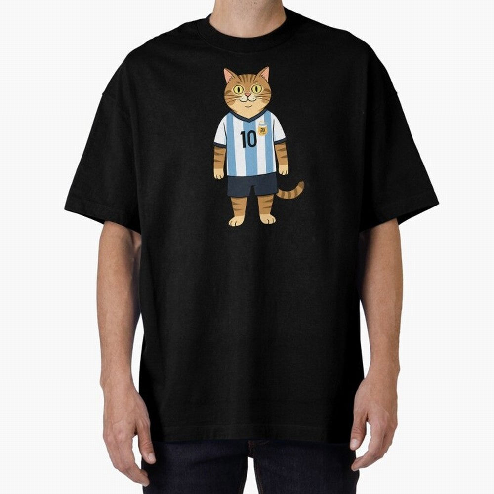 Lionel the Soccer Cat Oversized T-Shirt Make Every Match About FIFA World Cup 2026 USA Canada Mexico Spirit, Celebrating England, France and Netherlands, CR7 and Messi, Tournament Hype, Historic Matchups, Family Viewing Parties and Global Sports