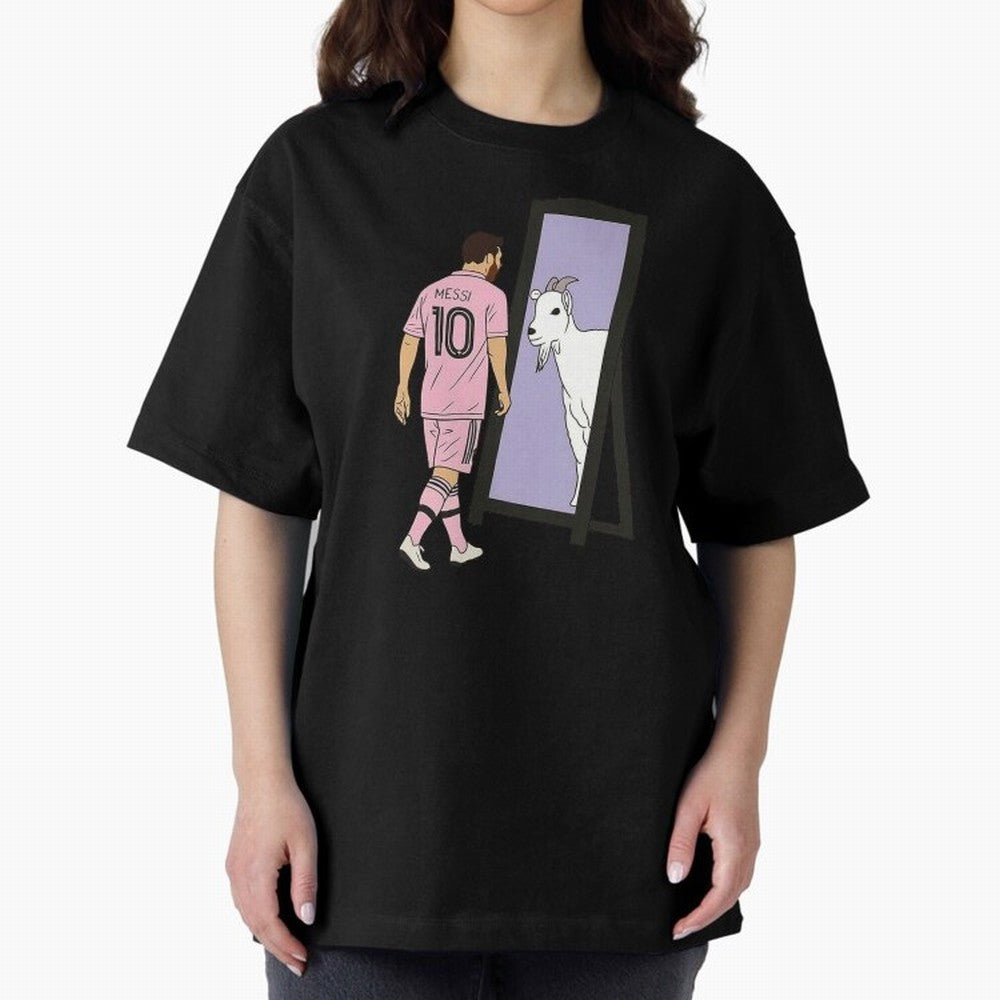 Messi Inter Miami Oversized T-Shirt Stand Out with Spirit from FIFA World Cup 2026 for Fans of Cristiano Ronaldo, Haaland and CR7 and Portugal, Bringing Championship Spirit, Famous Goals, Roaring Crowds and International Football Unity; Perfect for