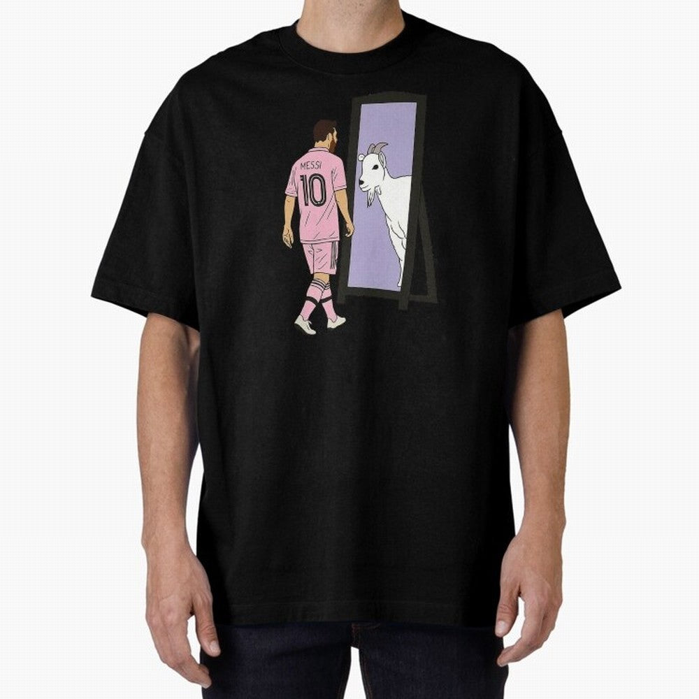 Messi Inter Miami Oversized T-Shirt Stand Out with Spirit from FIFA World Cup 2026 for Fans of Cristiano Ronaldo, Haaland and CR7 and Portugal, Bringing Championship Spirit, Famous Goals, Roaring Crowds and International Football Unity; Perfect for