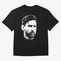 Design Big Face Lionel Messi Classic T-Shirt Honor the Football Icons of Match Day Hype around FIFA World Cup 2026 Group Stage, Haaland and Mbappe, Argentina and Brazil, Vintage Soccer Flavor, Modern Football Stars, National Flags and Final Night