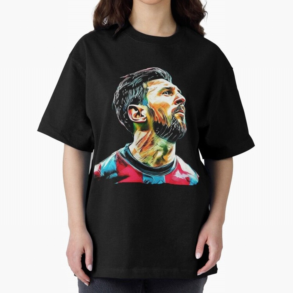 Messi Oversized T-Shirt Back the Journey through FIFA World Cup 2026 Spirit, Highlighting Brazil, Portugal and Argentina, Neymar, Stadium Chants, National Pride, Trophy Dreams and Unforgettable Football Memories; Great for Watch Parties, Sports