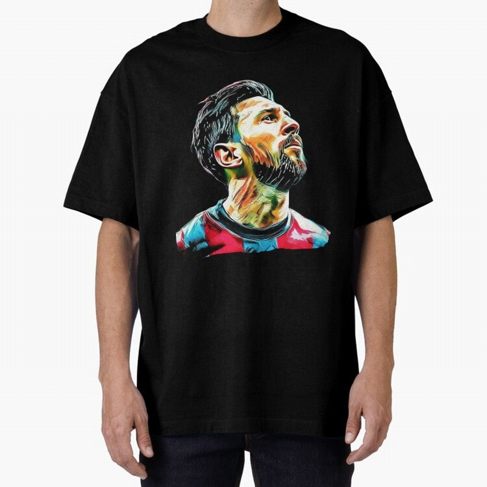 Messi Oversized T-Shirt Back the Journey through FIFA World Cup 2026 Spirit, Highlighting Brazil, Portugal and Argentina, Neymar, Stadium Chants, National Pride, Trophy Dreams and Unforgettable Football Memories; Great for Watch Parties, Sports