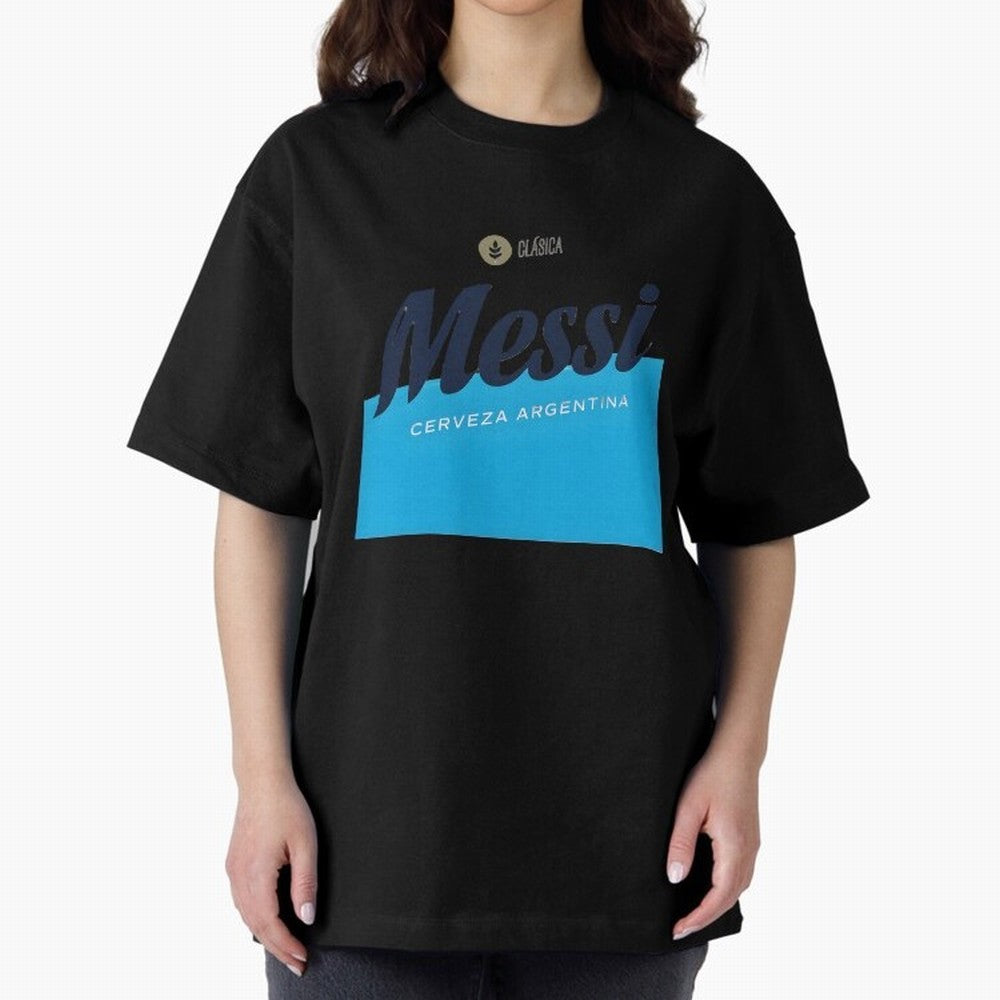 Messi Cerveza Argentina Parody Sticker Classic T-Shirt Experience the Global Stage of Global Football Passion for FIFA World Cup 2026 USA Canada Mexico, Inspired by CR7, Brazil, Championship Spirit, Famous Goals, Roaring Crowds and International