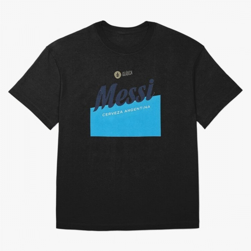 Messi Cerveza Argentina Parody Sticker Classic T-Shirt Experience the Global Stage of Global Football Passion for FIFA World Cup 2026 USA Canada Mexico, Inspired by CR7, Brazil, Championship Spirit, Famous Goals, Roaring Crowds and International