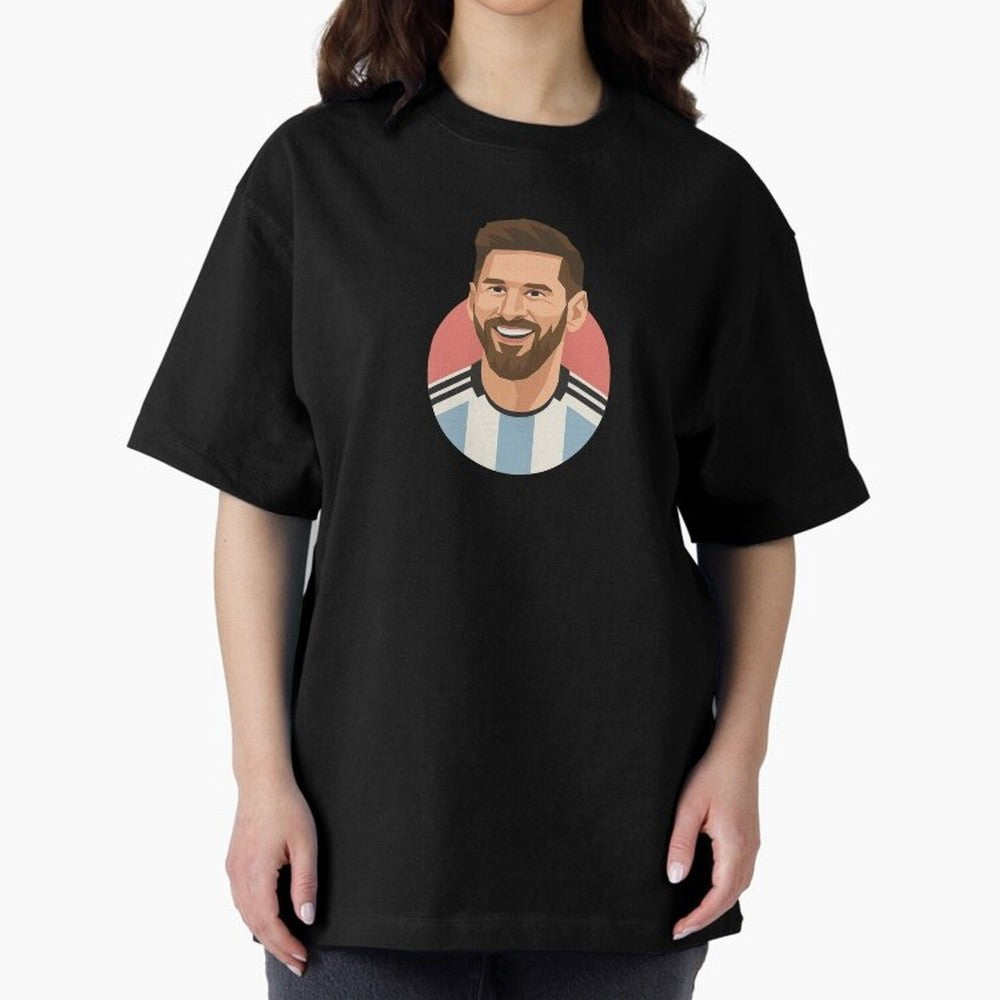 Messi Oversized T-Shirt Spotlight FIFA World Cup 2026 USA Canada Mexico Celebrating Haaland and Mbappe, Netherlands Energy, Global Supporter Spirit, Legendary Goals, National Colors and Tournament Celebration; Ideal for Football Dads, Football