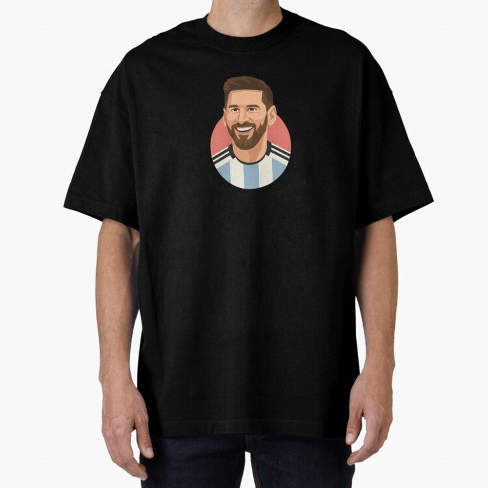 Messi Oversized T-Shirt Spotlight FIFA World Cup 2026 USA Canada Mexico Celebrating Haaland and Mbappe, Netherlands Energy, Global Supporter Spirit, Legendary Goals, National Colors and Tournament Celebration; Ideal for Football Dads, Football