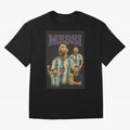 Lionel Messi Retro T-Shirt | 90s Football GOAT Collage Tee Boxy T-Shirt Share the Excitement of Global Football Passion for FIFA World Cup 2026, Made for Messi, Neymar and Mbappe, Argentina, Champion Mindset, Group Stage Buzz, Knockout Tension and