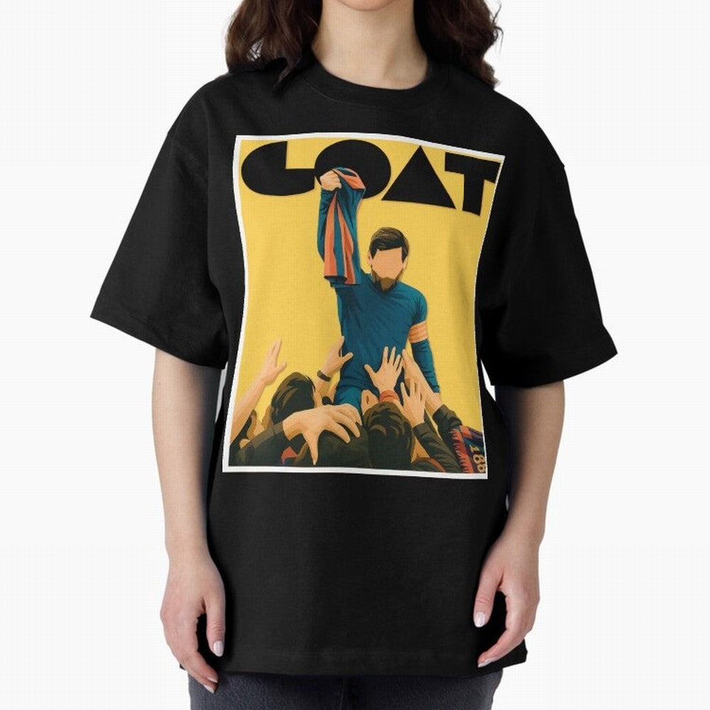 Lionel Messi Men's Football GOAT T-Shirt | Argentina Retro Vintage Messi Shirt Fan Gift Oversized T-Shirt Make the Season About Match Day Hype around FIFA World Cup 2026 USA Canada Mexico, Haaland, France, Sports Nostalgia, International