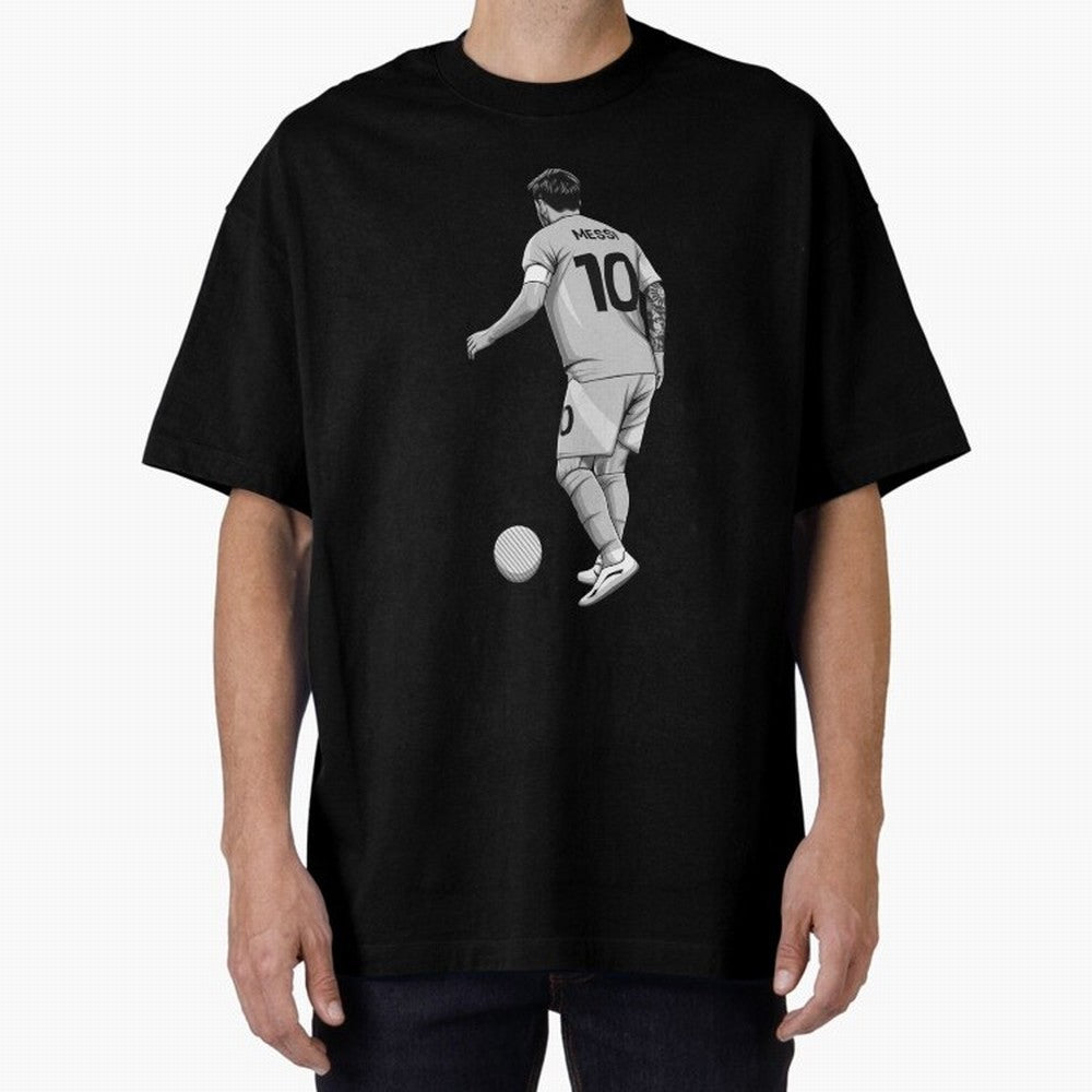 Lionel Messi Black and White Version Classic T-Shirt Bring Supporter Culture to FIFA World Cup 2026 USA Canada Mexico for Fans of Neymar, Haaland and Cristiano Ronaldo and Argentina and Brazil, Bringing Retro Football Energy, Iconic Rivalries,