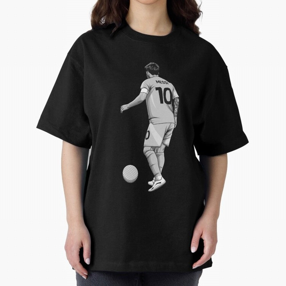 Lionel Messi Black and White Version Classic T-Shirt Bring Supporter Culture to FIFA World Cup 2026 USA Canada Mexico for Fans of Neymar, Haaland and Cristiano Ronaldo and Argentina and Brazil, Bringing Retro Football Energy, Iconic Rivalries,