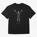 Leo Messi Celebration Sticker Oversized T-Shirt Back Your Heroes with Global Football Passion for FIFA World Cup 2026 USA Canada Mexico, Capturing Cristiano Ronaldo, Haaland and CR7, Argentina and Brazil, Global Supporter Spirit, Legendary Goals,