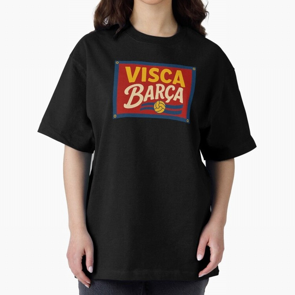 FC Barcelona Visca Barca Oversized T-Shirt Bring FIFA World Cup 2026 Group Stage Spirit, with Germany, Neymar, Retro Football Energy, Iconic Rivalries, Trophy Chase Drama and Stadium Atmosphere; Great for Supporters Who Love Legendary Players,