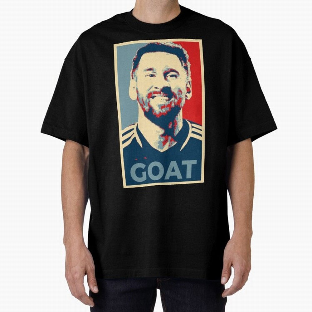 Messi - Hope Oversized T-Shirt Embrace FIFA World Cup 2026 Group Stage Spirit, Driven by France, Haaland and Mbappe, Soccer Culture, Superstar Moments, National Team Dreams and Competitive Fire; Great for Watch Parties, Sports Bars, Family Nights,