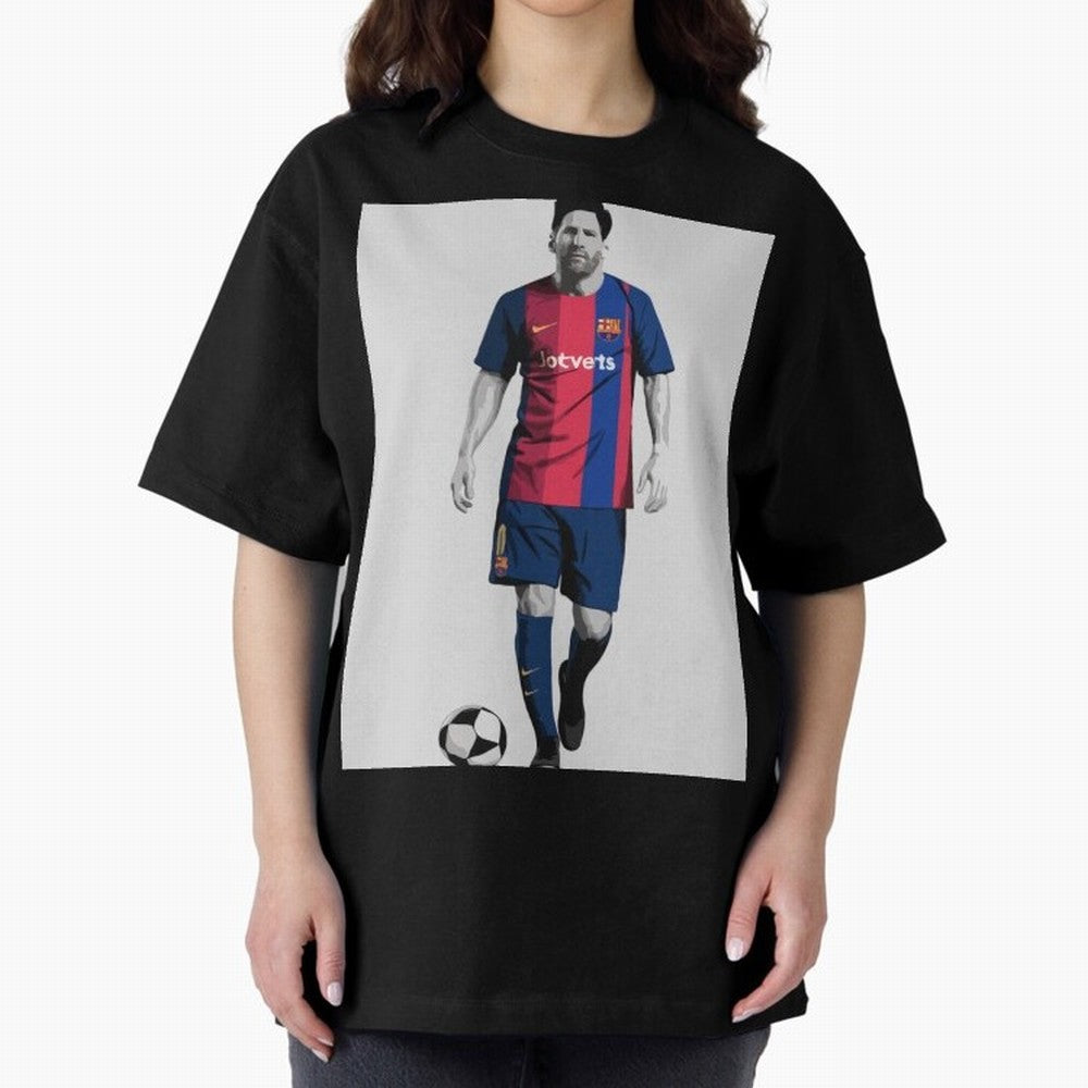 Lionel Messi Barcelona Illustration ¨C Iconic Football Artwork Classic T-Shirt Celebrate the Next Chapter of Match Day Hype around FIFA World Cup 2026, Haaland, England, France and Netherlands, Goal Celebration Energy, Supporter Heritage, Football
