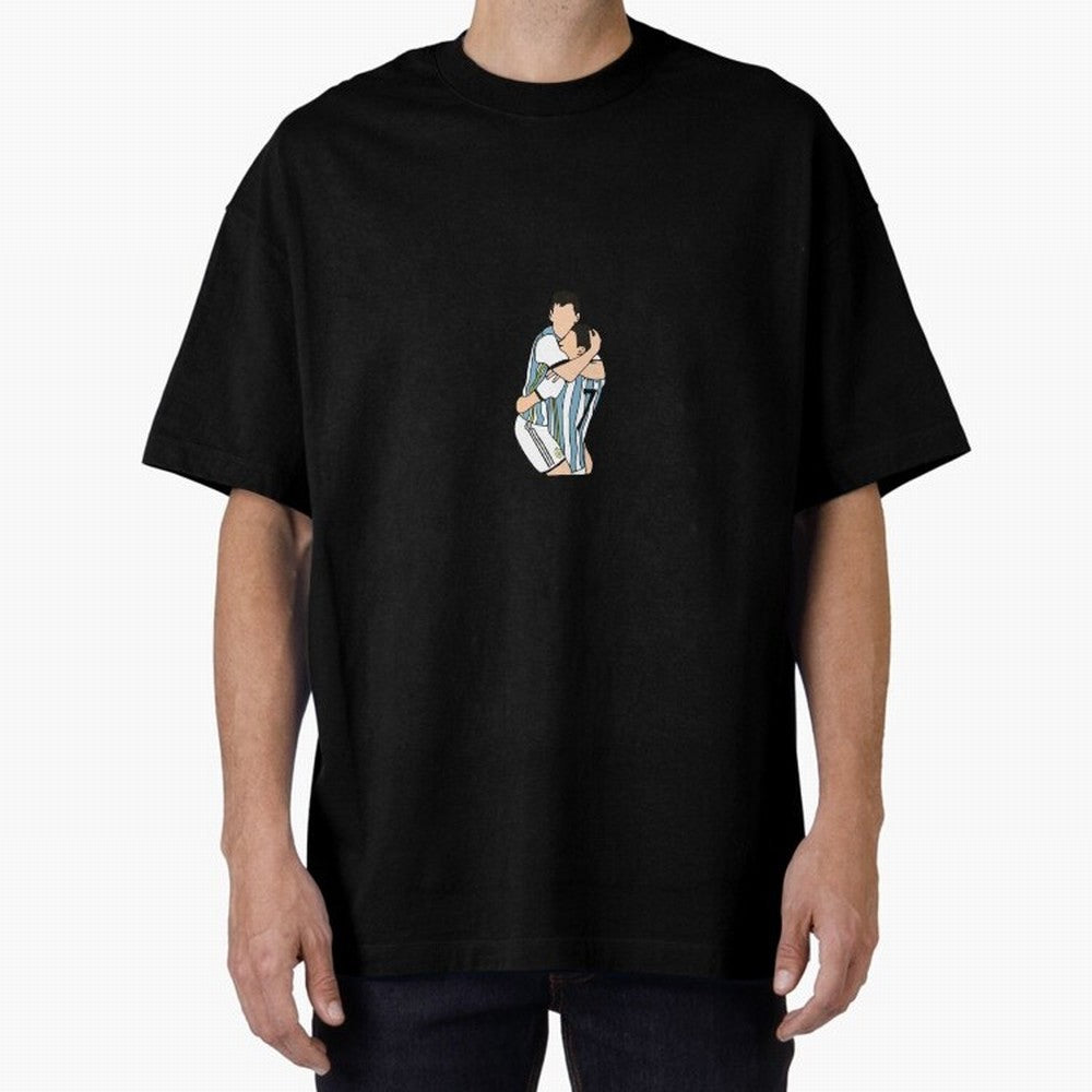 Messi and Di Maria Classic T-Shirt Celebrate Classic Football Spirit in Global Football Passion for FIFA World Cup 2026 USA Canada Mexico, Featuring Messi and Cristiano Ronaldo, England, France and Netherlands, Football Festival Excitement, Trophy